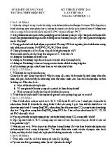 20 Đề thi Olympic Sinh học 11 (Có đáp án và lời giải)